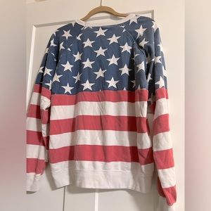 Planet Hollywood American Flag Crewneck Sweatshirt